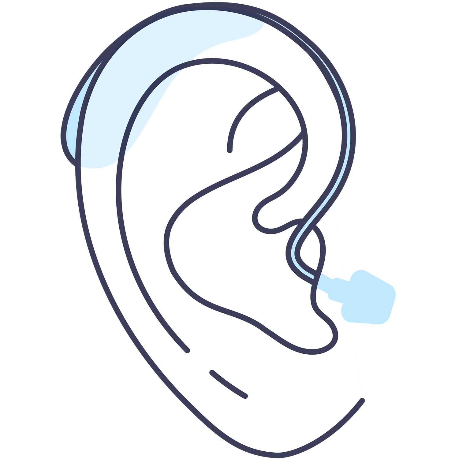 hearing aid drawing